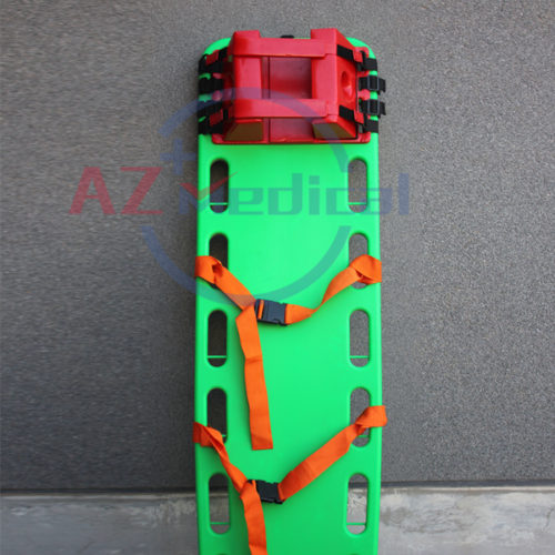 Spine Board with Head Immobilizer and Straps